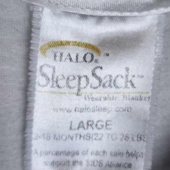 Halo sleep sack Large 12-16 months Silver Gray polyester SleepSack - Picture 3 of 7